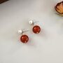 Estelle Ivory Silver Pearl Ball Charm Gift Earrings, thumbnail 1 of 6