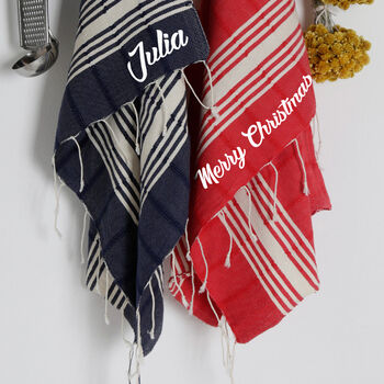 Personalised Handwoven Cotton Kitchen Towel, 4 of 9