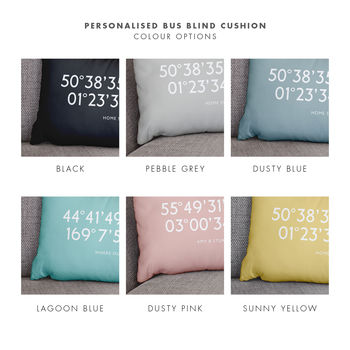 Personalised Bus Blind Style Coordinates Cushion, 4 of 9