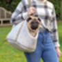 Mutts And Hounds Luxury Dog Carrier Grey Stars, thumbnail 1 of 4