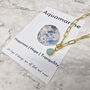18k Gold Plated Aquamarine Paperclip Necklace, thumbnail 6 of 6