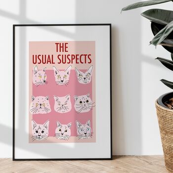 Usual Suspects, Cat Art Print, 2 of 9