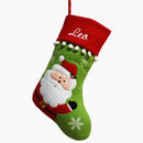 personalised santa christmas stocking with pom poms by dcaro ...