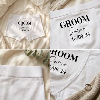 Personalised Groom Boxers Groom Gifts Best Man Proposal, 6 of 12