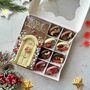 Christmas Chocolate Door With Wreath, Personalised Gift, thumbnail 3 of 9