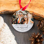 First Christmas Married Custom Photo Bauble, thumbnail 3 of 6