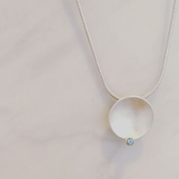 Aquamarine Silver Necklace, 2 of 4