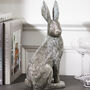 Silver Sitting Hare Easter Ornament, thumbnail 1 of 4