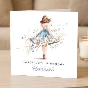 20th Birthday Card For Her Or Daughter Personalised, 4 of 8