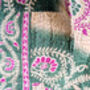 Mini Kantha Quilt Vintage Sari Throw Blankets, Handmade, thumbnail 7 of 12