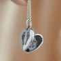 Personalised Silver Heart Print Locket, thumbnail 2 of 9