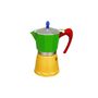 Italian Moka Pot Espresso Maker In Green And Yellow, thumbnail 2 of 5