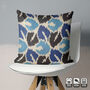 Ikat Handwoven Cushion Cover With Leaf Pattern, thumbnail 7 of 8