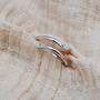 Adjustable Personalised Initals Hug Ring Silver Or Gold, thumbnail 4 of 8