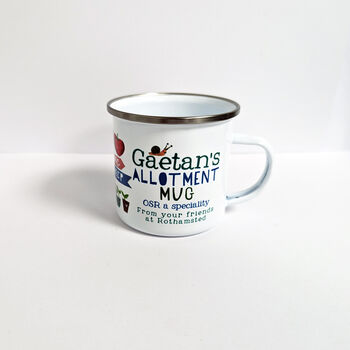 Personalised Enamel Allotment Mug, 12 of 12