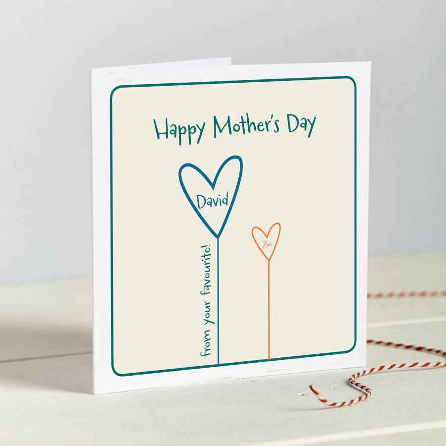 Favourite Sibling Mother's Day Card By Spotty N Stripy ...