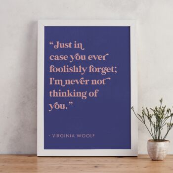 Romantic Quote Art By Virginia Woolf Valentines Day, 2 of 4