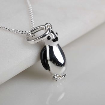 Personalised Solid Silver Penguin Necklace, 4 of 6