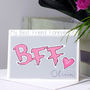 Personalised Acronym Bff Best Friend Card, thumbnail 4 of 9