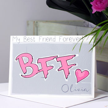 Personalised Acronym Bff Best Friend Card, 4 of 7
