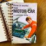 'The Motor Car' Upcycled Notebook, thumbnail 1 of 6