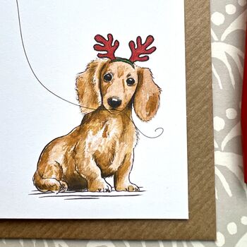 Dachshund Christmas Card, 6 of 7