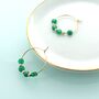 Green Onyx Hoop Earrings, thumbnail 1 of 2