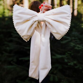 Decorative Hanging Fabric Door Bow, 9 of 12