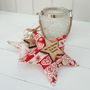 'Family Christmas Message' Oak Fabric Star Decoration, thumbnail 8 of 8