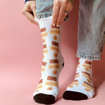 Personalised Funny Snack Dealer Father's Day Card Socks, 5 of 5