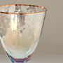 G Decor Set Of Four Grey Hammered Wine Glasses, thumbnail 3 of 3