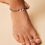 Pushkar Multi Colour Faceted Quartz Silver Anklet, thumbnail 2 of 8