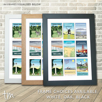 Travel Print Collage – Nine Designs On One Print, 2 of 5