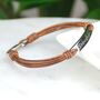 Personalised Men's Leather Cord And Bar Bracelet, thumbnail 5 of 9
