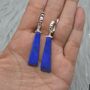 Lapis Lazuli 925 Silver Earrings, thumbnail 1 of 8