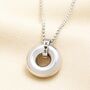 Personalised Stainless Steel Doughnut Pendant Necklace, thumbnail 2 of 4