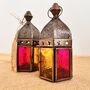 Pink And Yellow Moroccan Style Lantern Handmade, thumbnail 1 of 6
