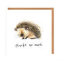 Thank You Card 'Francesca' Hedgehog, thumbnail 2 of 3