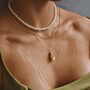 18 K Gold Octopus Necklace Gift Freshwater Pearl, thumbnail 2 of 8