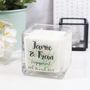 Personalised Engagement Botanical Square Scented Candle, thumbnail 1 of 6