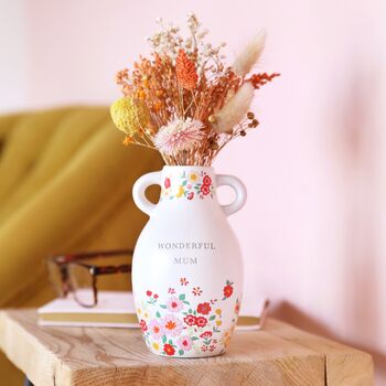Ceramic Wonderful Mum Floral Vase, 2 of 6