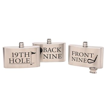 Golfers Triple Hip Flask, 6 of 6