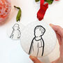 Hand Painted Personalised Portrait Christmas Bauble, thumbnail 1 of 8