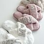 Personalised Fluffy Slippers With Pearl Diamond Letters, thumbnail 1 of 2