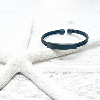 Titanium Double Banded Steel Bracelet | Men's Gift, 8 of 9