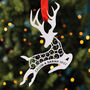 Personalised Hanging Reindeer Decoration, thumbnail 1 of 3