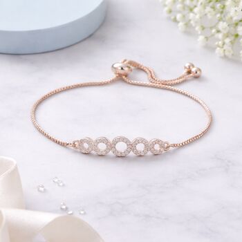 50th Birthday Five Ring Drawstring Bracelet, 2 of 7