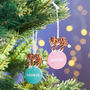 Personalised Children's Tiger Christmas Decoration, thumbnail 1 of 4