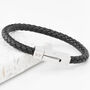 Personalised Men’s Contemporary Clasp Leather Bracelet, thumbnail 1 of 8