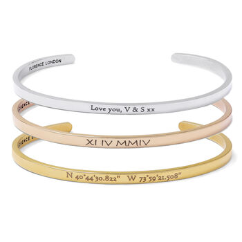 Personalised Gold Or Silver Plated Engraved Bracelet, 3 of 10